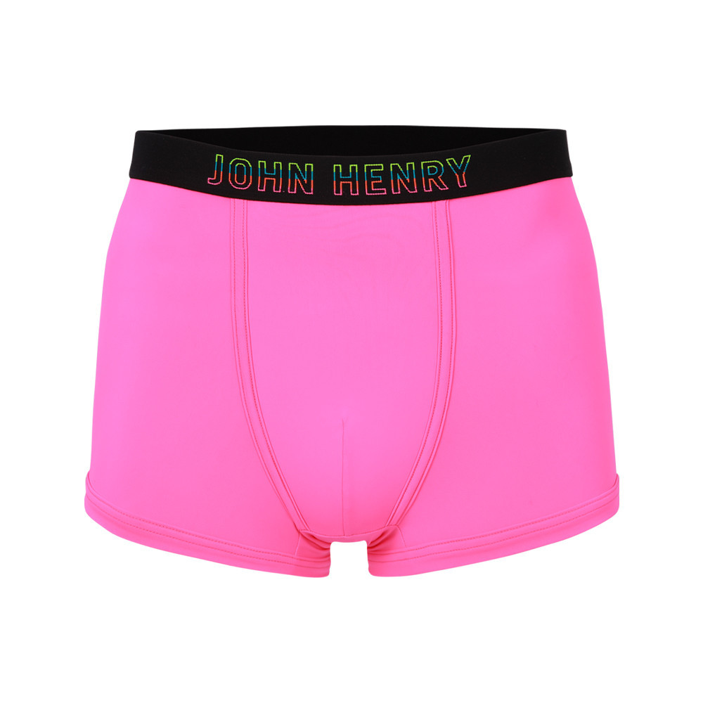 JOHN HENRY UNDERWEAR Neon กางเกงชั้นในผู้ชาย ทรงบ๊อกเซอร์ บรี๊ฟ รุ่น JU JU3NE303 สีชมพู