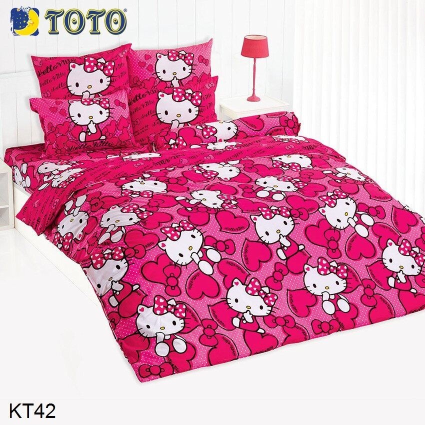 Toto โตโต้ ผ้าปูที่นอน (ไม่รวมผ้านวม) 3.5ฟุต 5ฟุต 6ฟุต คิตตี้ Hello Kitty KT42