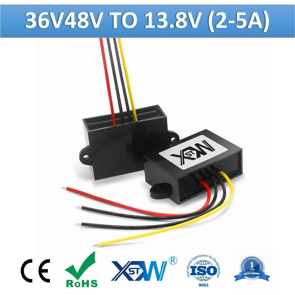X1j Switching Power Supply DC DC 36V 48V ถึง13.8V Step Down Buck Converter 2A 2.5A 4A 5A 1A แรงดันไฟ
