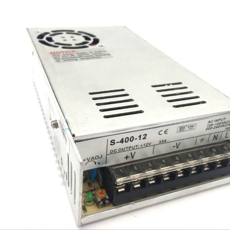 หน่วยจ่ายไฟสลับเอาต์พุตเดี่ยว400W AC เป็น DC Converter S-400-12 S-400-24 S-400-36 S-400-48 S-400-75