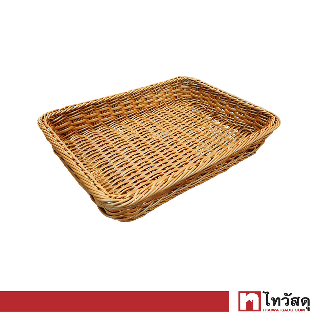 KASSA HOME ถาดหวายเทียมอเนกประสงค์ รุ่น ZY18134-3 สีน้ำตาล