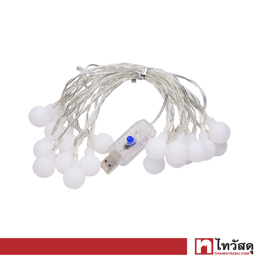 LUZINO ไฟประดับตกแต่ง USB LED 20 ดวง Warm White รุ่น SL2301-3m ขนาด 3 ม.