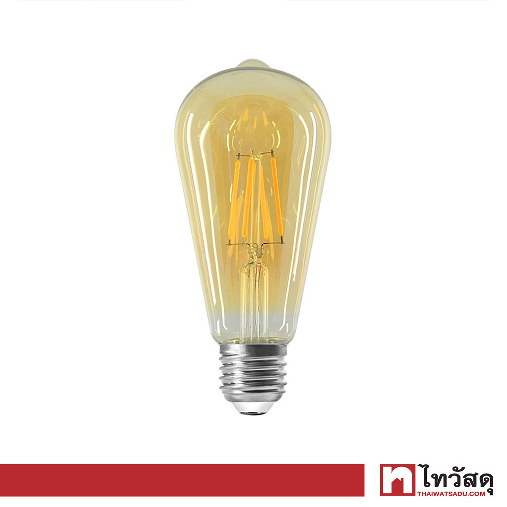 LUZINO หลอดวินเทจ LED 4 วัตต์ Warm White รุ่น FB004ID-1-ST64S กระจกสีชาทอง ST64 E27