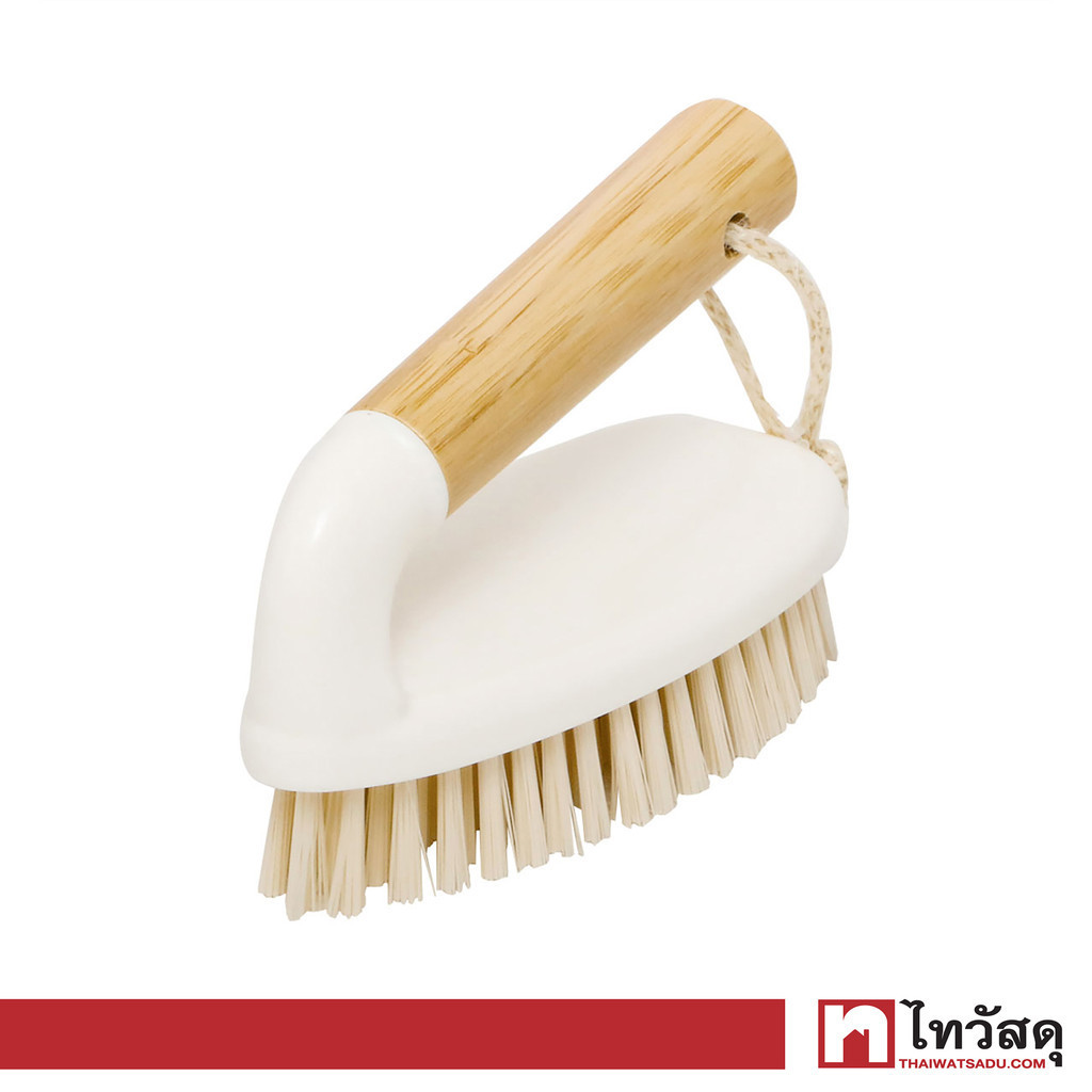KASSA HOME แปรงทำความสะอาดพื้นด้ามมือจับ ทรงเตารีด รุ่น CLS114579 สีขาว - เบจ