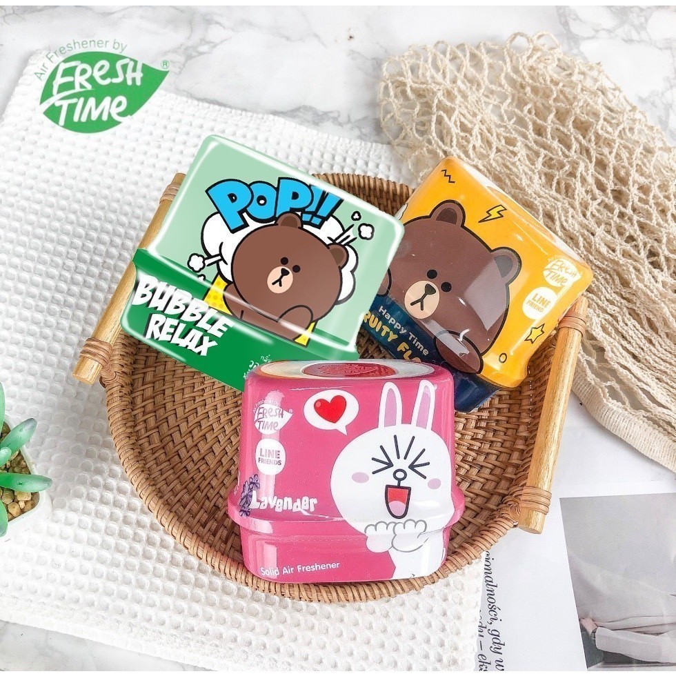 FreshTime เจลหอมปรับอากาศ LINE FRIENDS กลิ่นหอมสดชื่น ลดกลิ่นอับชื้น ขนาด180 ก. มีให้เลือกทั้งหมด 3 กลิ่น