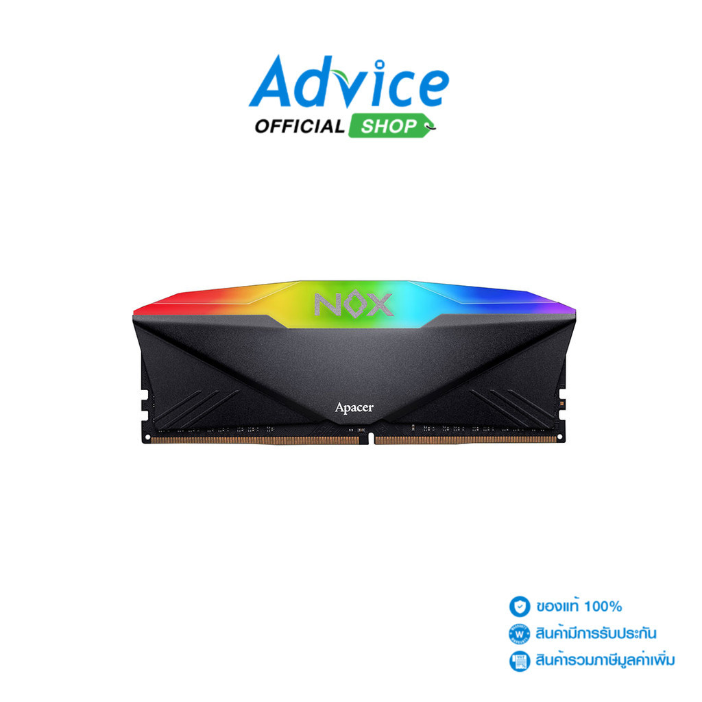APACER RAM DDR4(3200) 8GB NOX RGB BLACK (AH4U08G32C28YNBAA-1) - A0124078