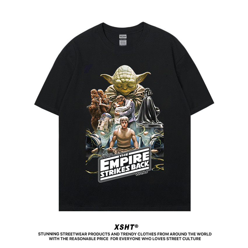 🔥พร้อมส่ง🔥 เสื้อ Star Wars The Empire Strikes Back Poster 1980 (Yoda) Tee - Black (สีดำ) by XSHT