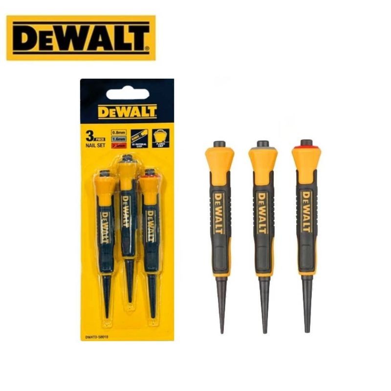 DEWALT แท่งตอกตะปู 3 ชิ้น(0.8/1.6/2.4) รุ่น DWHT0-58018 1 ชุด