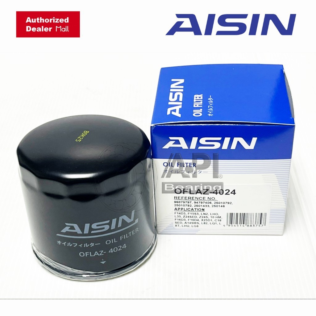 Aisin กรองน้ำมันเครื่อง Chevrolet Aveo 1.4 1.6 Optra 1.6 1.8 Cruze 1.6 4024 Cruze 2.0 ก่อน 12(Z20S1)