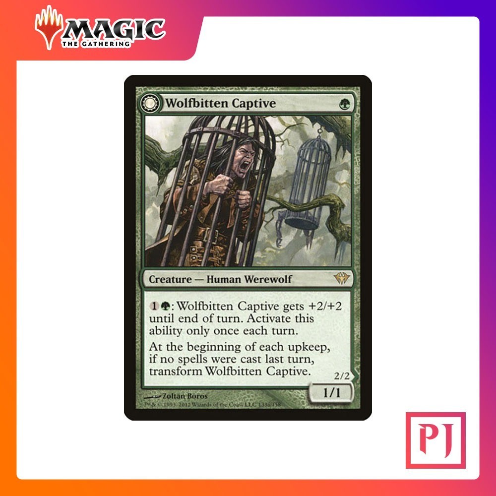 [MTG] Wolfbitten Captive // Krallenhorde Killer [DAS] [GREEN] [RARE] [NORMAL] [ENG] (การ์ดเมจิค / Magic the Gathering)