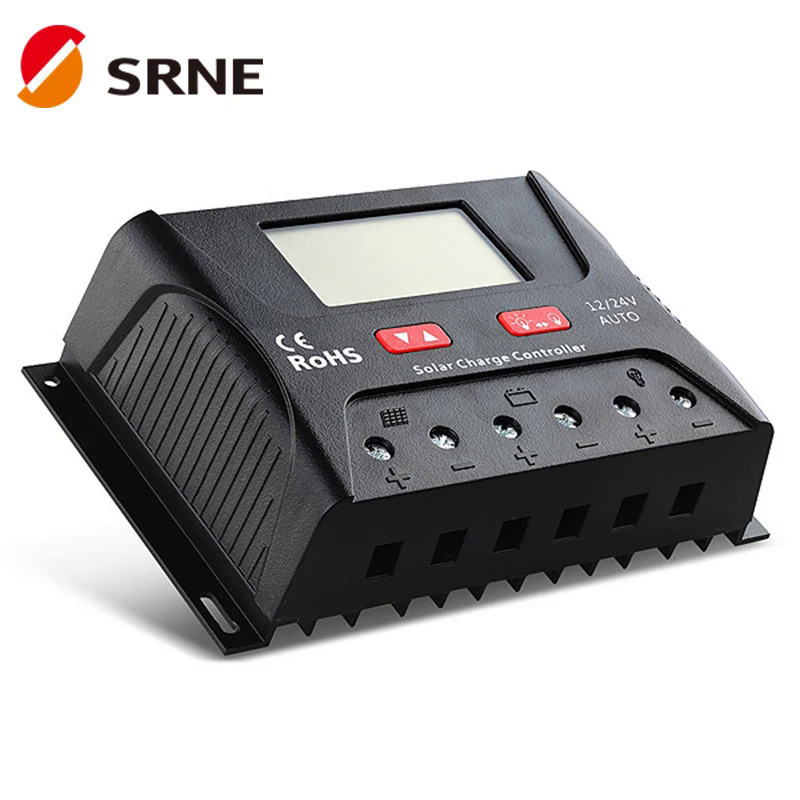 ✡SRNE SR-HP2430 SR-HP2440 12V/24V 30A 40A PWM ตัวควบคุมการชาร์จพลังงานแสงอาทิตย์ IP30