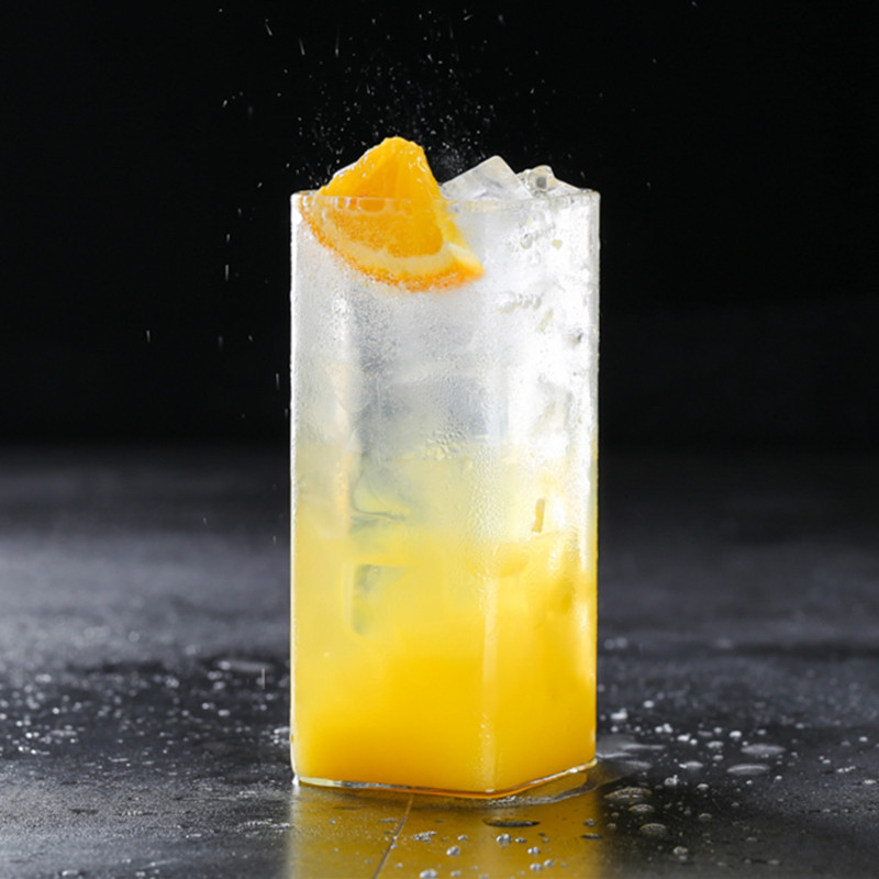 Light Square Cup Simple Glass Sparkling Wine Glass Juice Cup Cocktail Glass Nordic Cool Drinks Cup