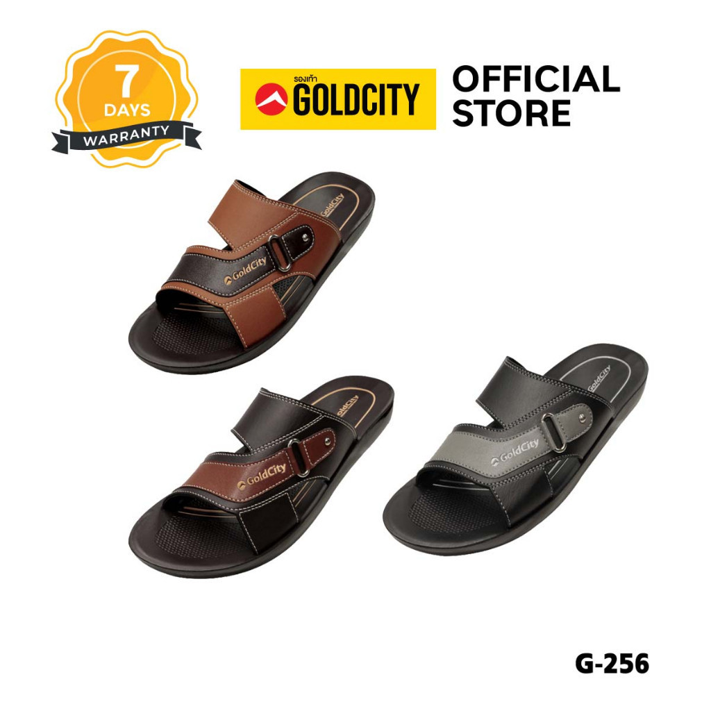 GOLDCITY รองเท้าแตะแบบสวม ผู้ชาย ใส่สบาย น้ำหนักเบา พื้น PU กันลื่น รุ่น G256 (38-43)
