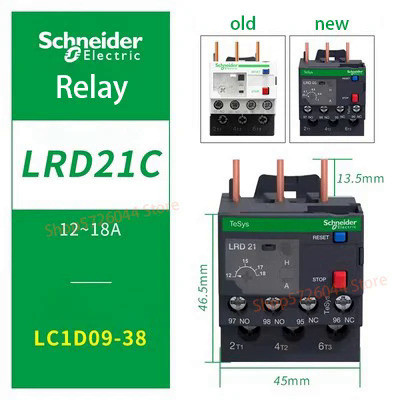 Schneider Thermal Overload Relay LRD12C Lrd16c Lrd21c Lrd32c รีเลย์สามขั้วความร้อนแม่เหล็กการเดินทาง