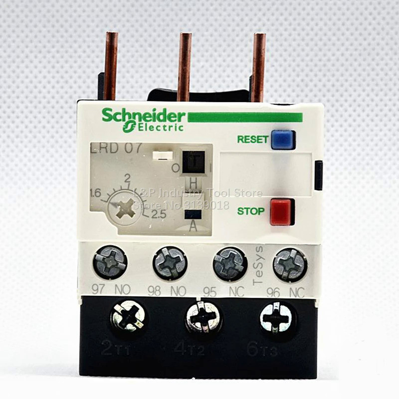 100% ใหม่เดิมชไนเดอ LR-D07C คอนแทค LRD07C 1.6-2.5A ความร้อนเกินรีเลย์ประเภทมาตรฐานสำหรับ LC1D