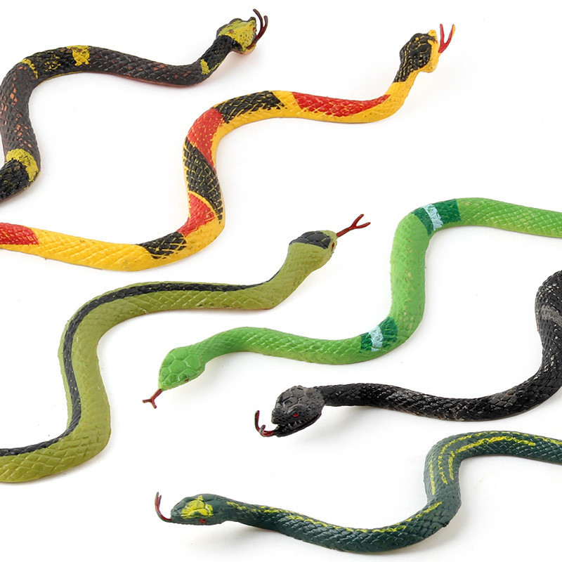 Static Simulation Wild Snake Animal Model Toys Spoof Reptiles Cobra Rattlesnake Ornaments6Only