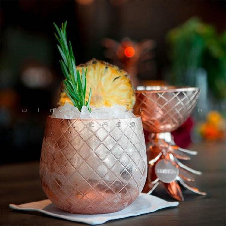 Pineapple Cocktail Glass Moscow Mule Stainless Steel Pineapple Cup Metal Copper Cup Creative Persona