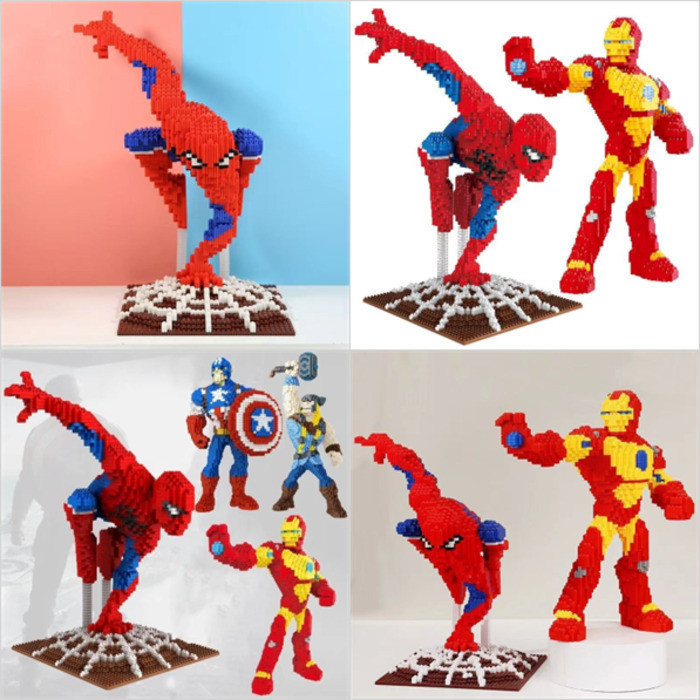 ของเล่นเด็ก Spider-man Praise Intelligence ของเล ่ นหมูสีชมพูราคาถูกใส ่ Class Star Delu  Fast Shipping