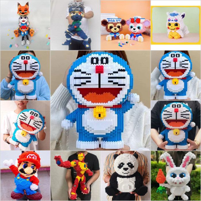 ของเล่น ของเล่นตัวต่อ Doraemon Praise Fox 1.0 เมตร สีเขียว เป็นมิตรกับสิ่งแวดล้อม สําหรับเด็ก