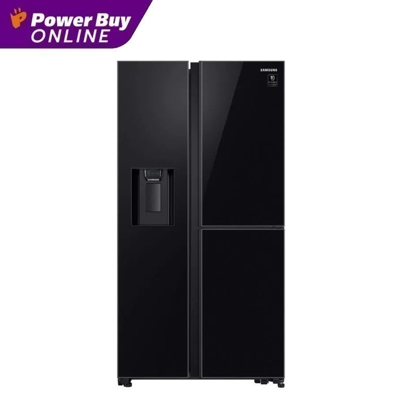 SAMSUNG ตู้เย็นไซด์ บาย ไซด์ (22.1 คิว, สีดำ) รุ่น RH64A53F12C/ST