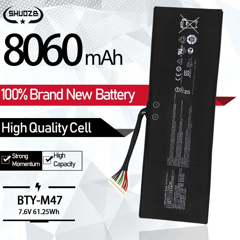 New BTY-M47 Laptop Battery For MSI GS40 GS43 GS43VR 6RE GS40 6QE 2ICP5/73/95-2 Notebook batteries MS