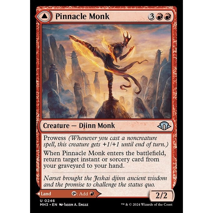 [Modern Horizons 3] - [MH3] - (U) -[Pinnacle Monk // Mystic Peak] -  [2024]