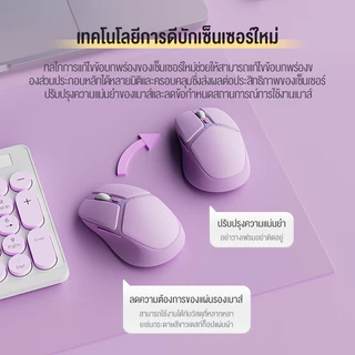 BASIKE Wireless Gaming Mouse เมาส์เกมมิ่งไร้สาย ออปติคอลปุ่มปิดเสียงสำหรับเมาส์สำหรับเล่นเกมส์พีซีแล็บท็อปแท็บเล็ต