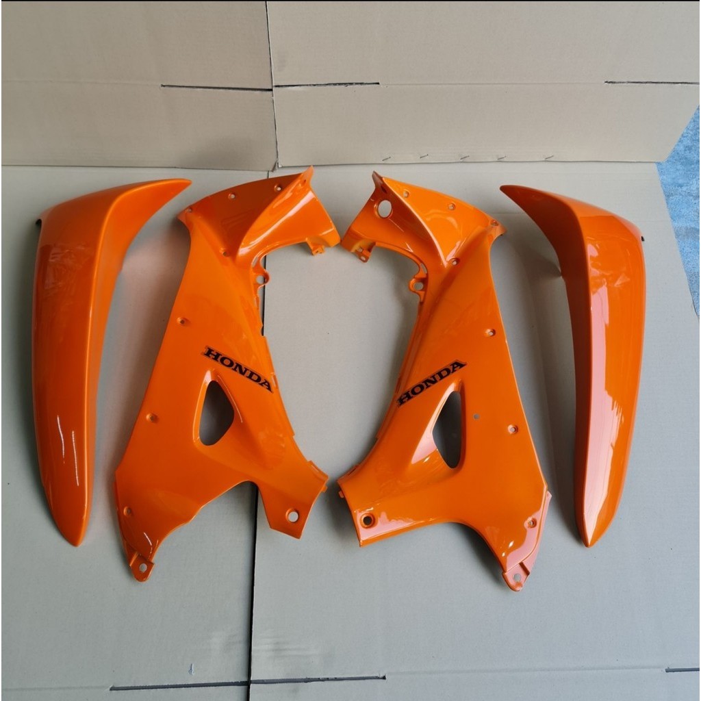 บังลมนอก และ บังลมใน wave125 สีส้ม เวฟ125 เวฟ125S 125R กุญแจกลม