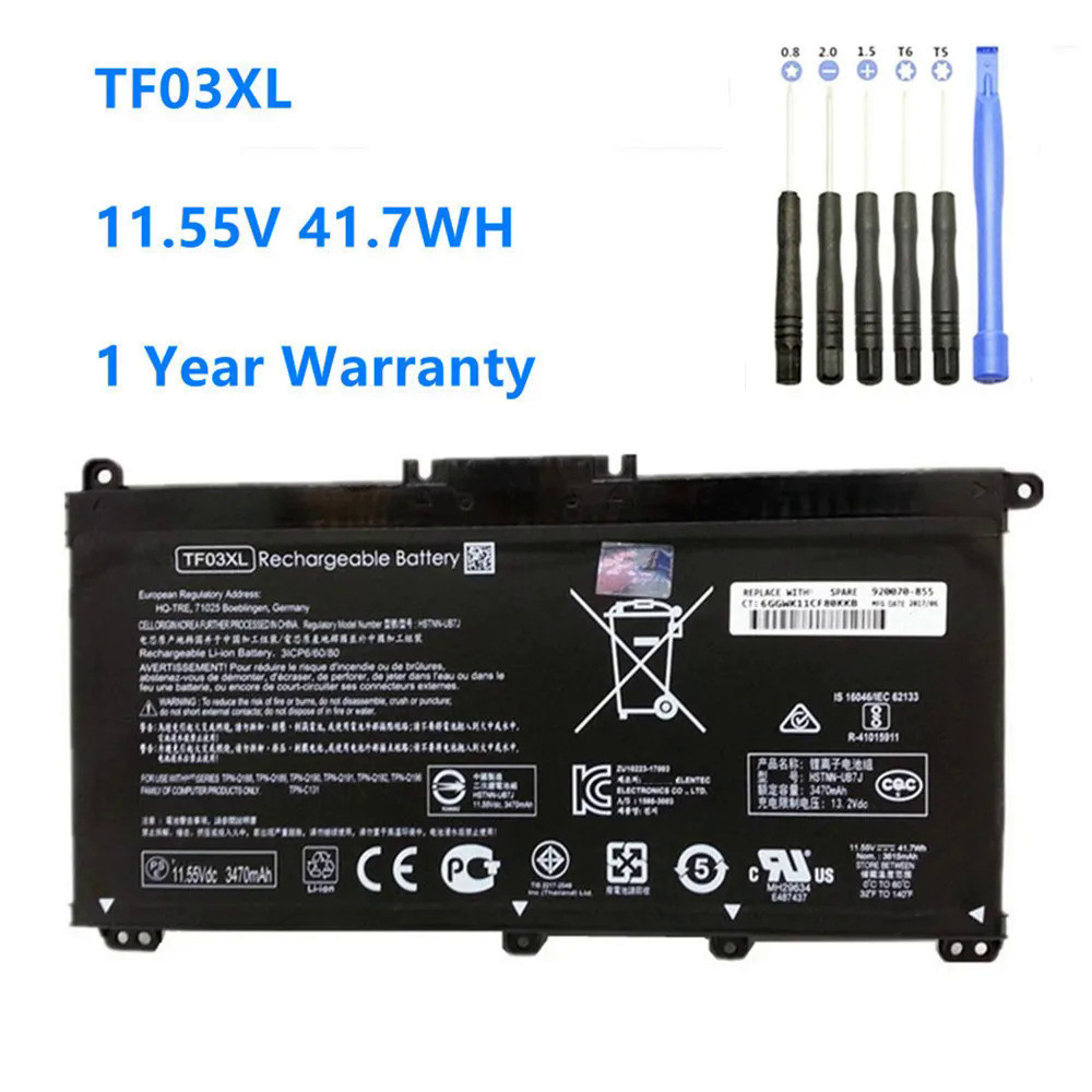 TF03XL battery for HP wing 15-CC 14-bf033TX 14-bf10tx 14-bf008TU HSTNN-UB7J TPN-Q188 Q191 TF03