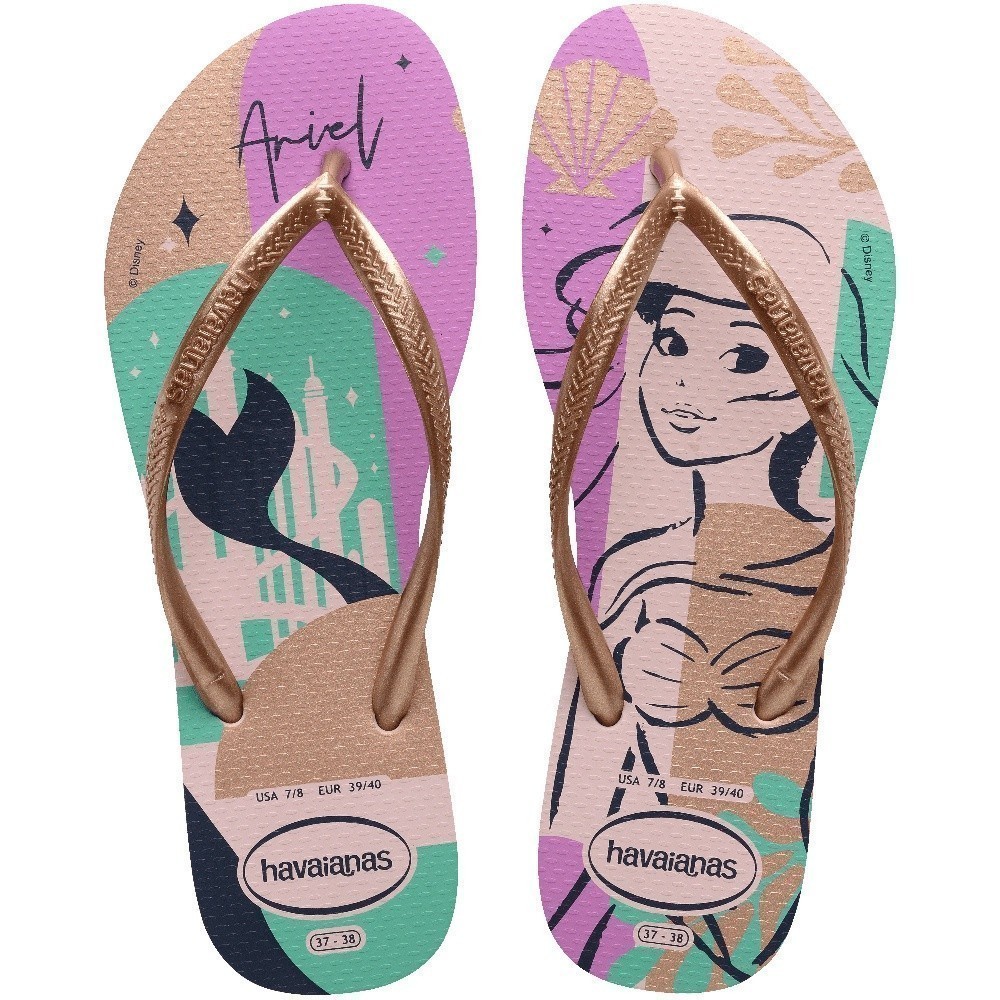 HAVAIANAS รองเท้าแตะผู้หญิง Slim Princesas Flip Flop PINK 41350454996F_F3PIXX