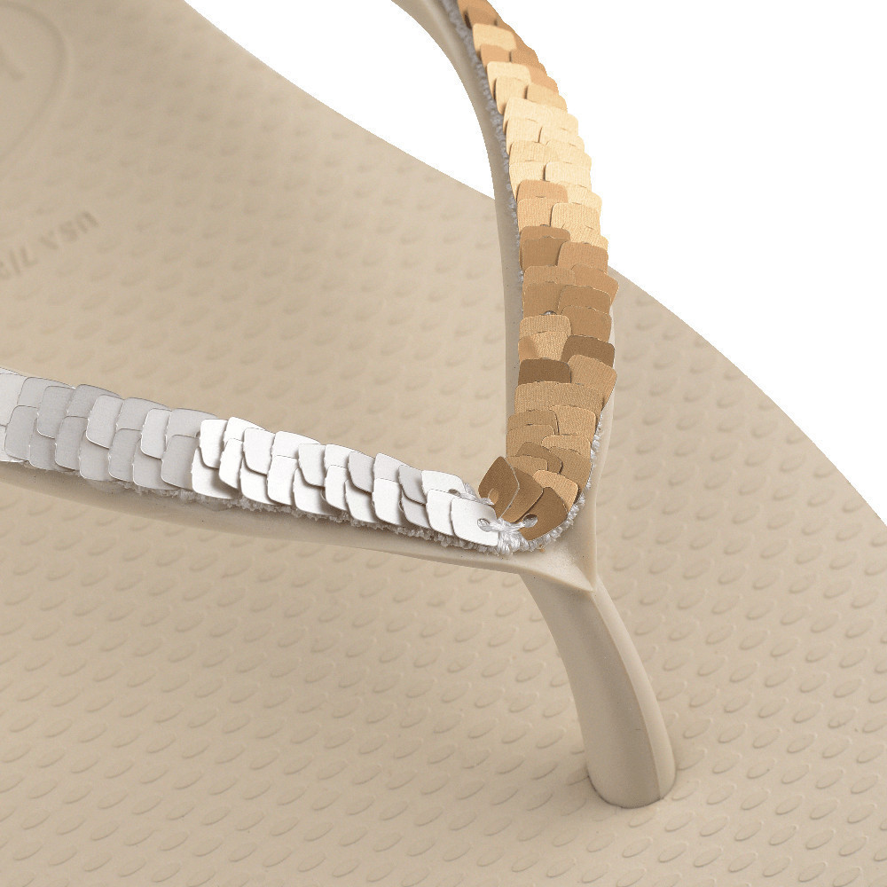 HAVAIANAS รองเท้าแตะผู้หญิง Slim Square Paete Party CREAM 41494130121F_H3CMXX
