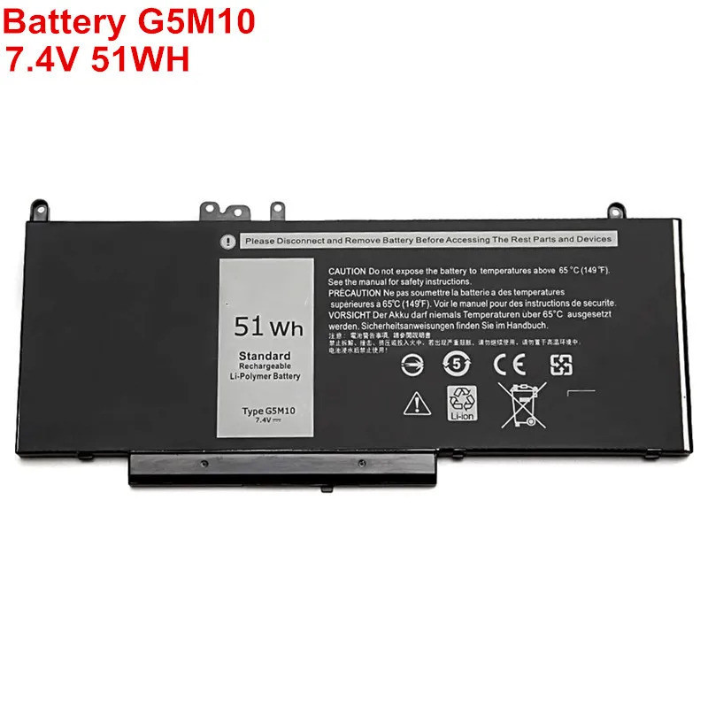 ใหม่7.4V 51Wh ของแท้โน้ตบุ๊คแล็ปท็อปแบตเตอรี่ G5M10สำหรับ Dell Latitude E5450 E5250 E5550 8V5GX F5WW