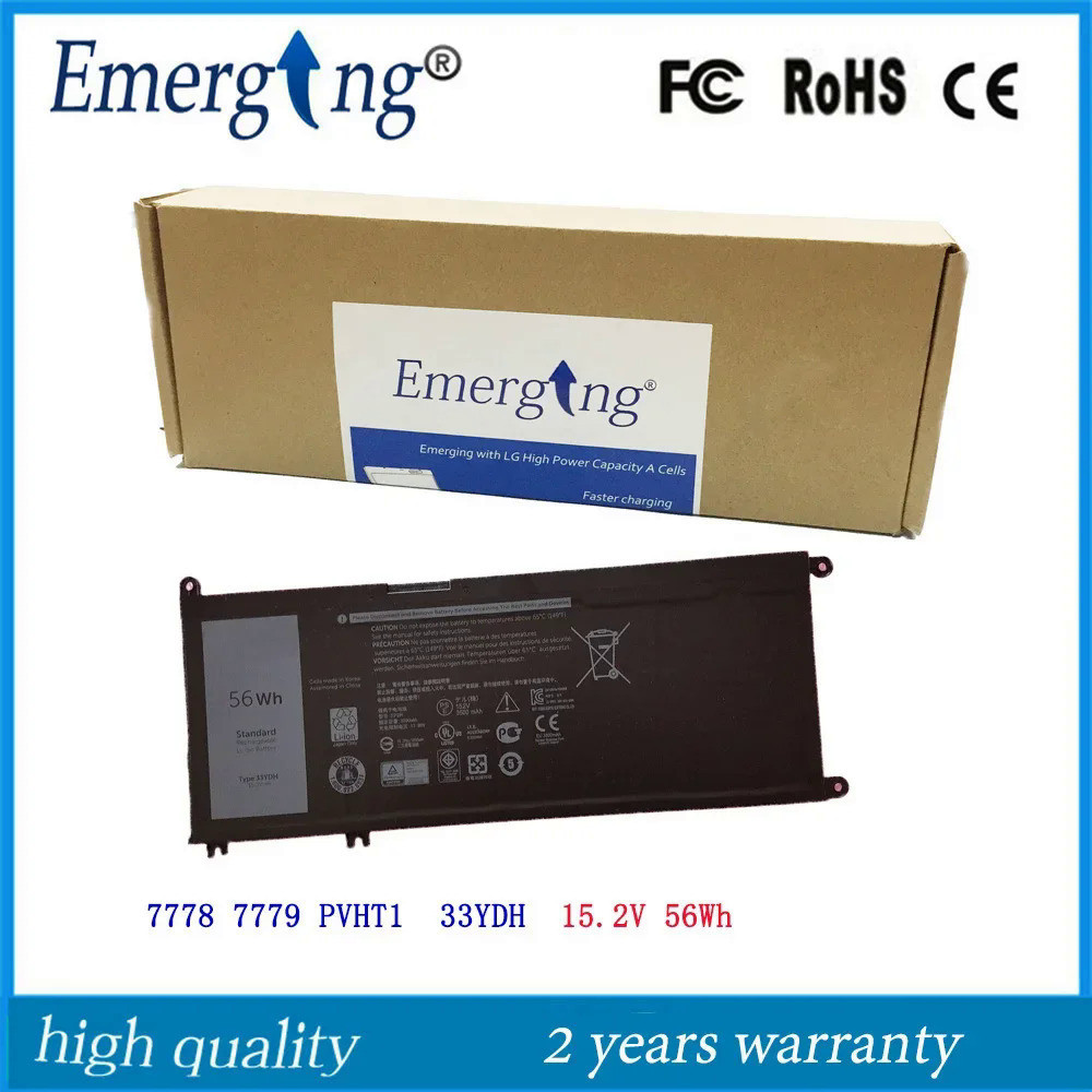 15.2โวลต์56Wh ใหม่33YDH เดิมแบตเตอรี่แล็ปท็อปสำหรับ Dell Inspiron G3 15 3579 7778 7779 PVHT1 J9NH2 9