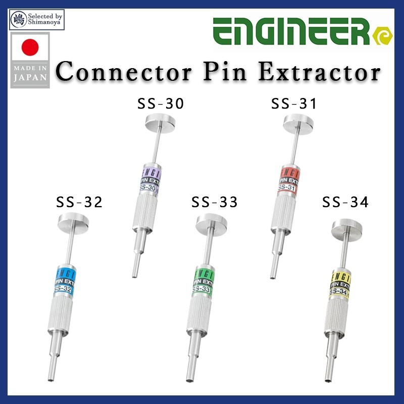 Engineer (SS-30,SS-31,SS-32,SS-33,SS-34) Ejector tool for extracting crimped pins from crimp housing