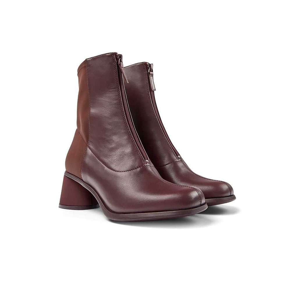 Camper [size 37 ,41EU] รุ่น Kiara รองเท้าบูทส้นสูง ผู้หญิง สี Burgundy - K400708-003