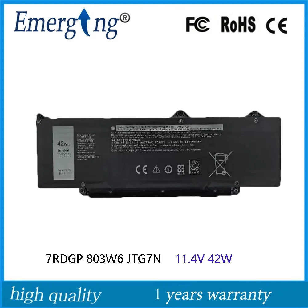 11.1V 42Wh แบตเตอรี่แล็ปท็อปใหม่สำหรับ DELL 7RDGP 803W6 JTG7N DR02P