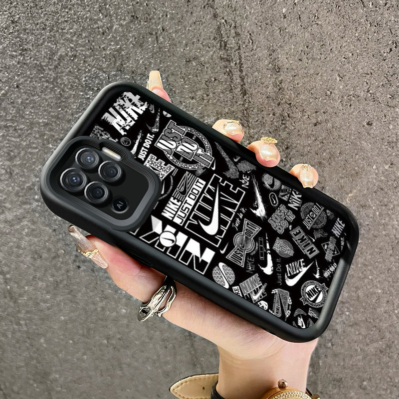 เคสสำหรับ OPPO A94 F19 Pro Reno 5F Reno 5 Lite เคสกระแสแฟชั่นกันกระแทก Silikon เคสป้องกันกล้องคลุมทั้งหมด