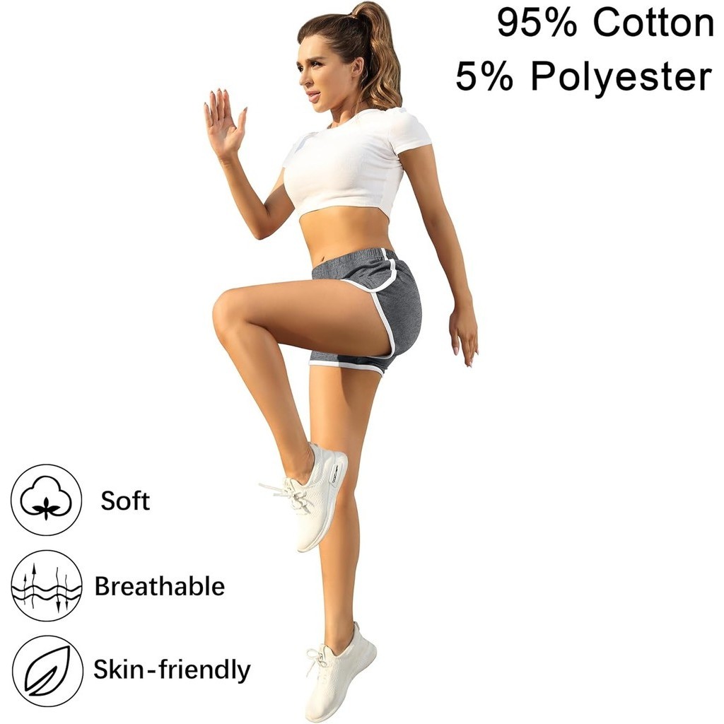Personalized and trendyFashionURATOT Women's Cotton Shorts Gym Shorts Yoga Shorts Summer Running Act