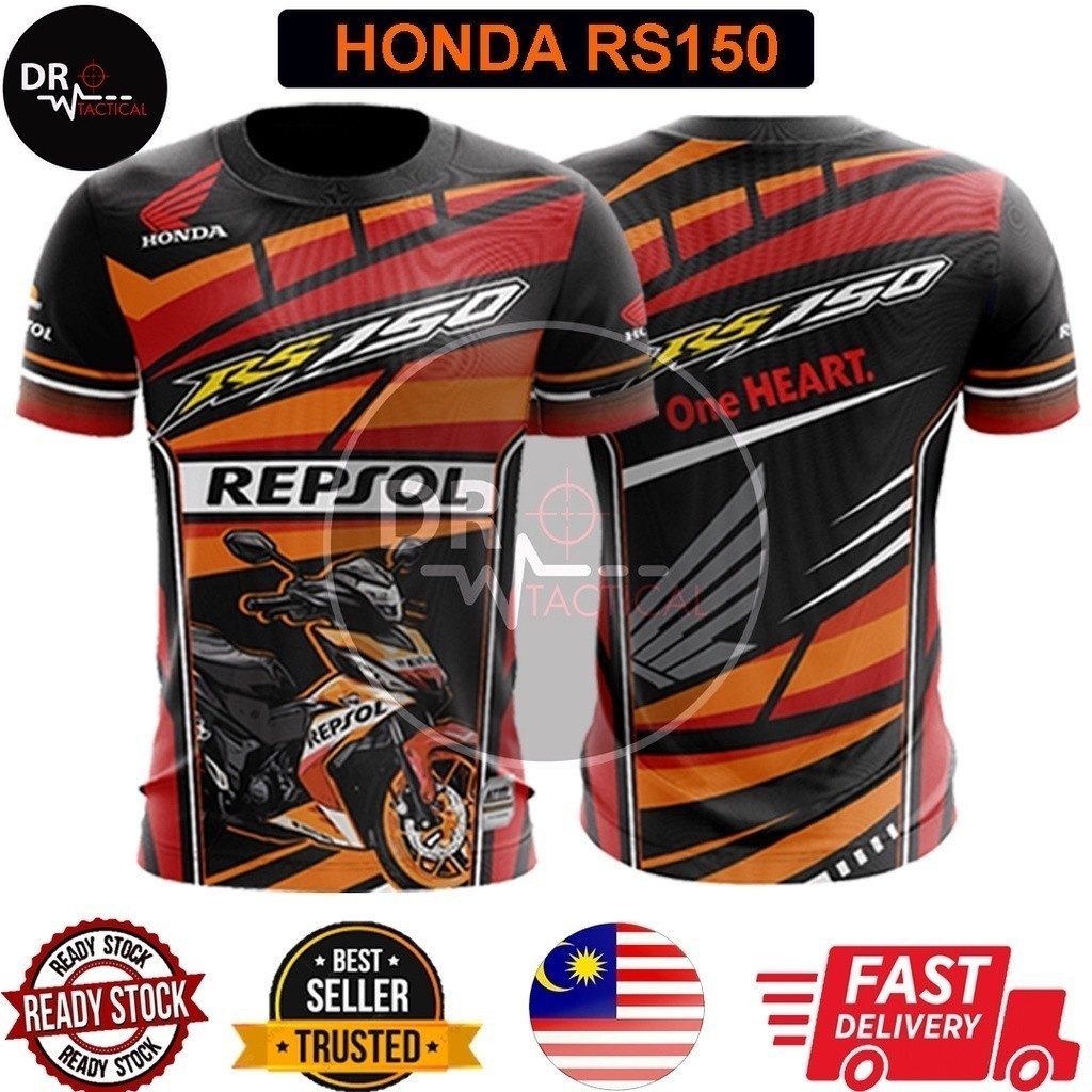 【COD】uinsex tactical long cool sleeve dr sublimation automotive design t shirt bu motor lengan pende