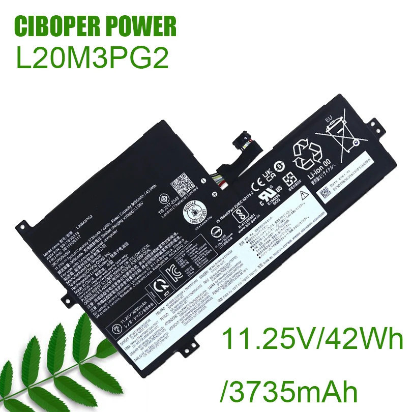 CP แบตเตอรี่3735mAh42Wh 82J9000WIS L20C3PG2 L20D3PG2 L20L3PG2สำหรับ Chromebook Gen 3 L20M3PG2 5B11B3