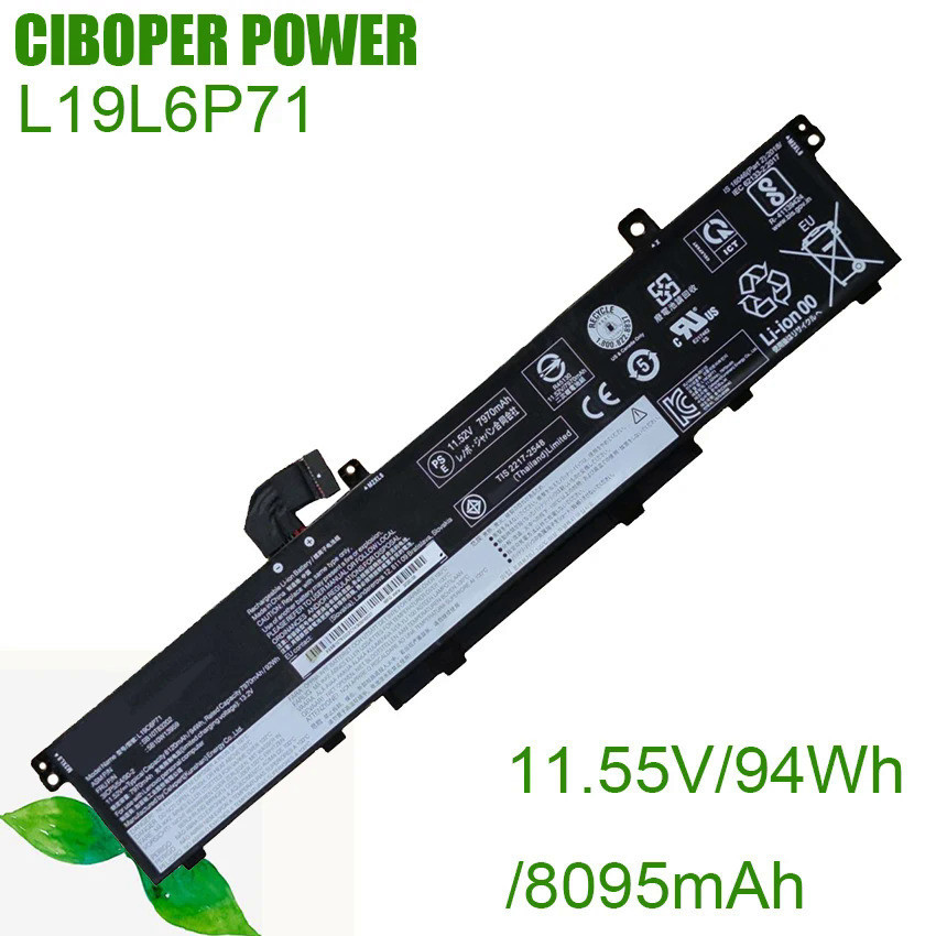 CP แบตเตอรี่แล็ปท็อปใหม่ L19L6P71 11.55V/8095MAh/94Wh L19C6P71 5B10W13958 5B10W13959สำหรับ P15 P17 T