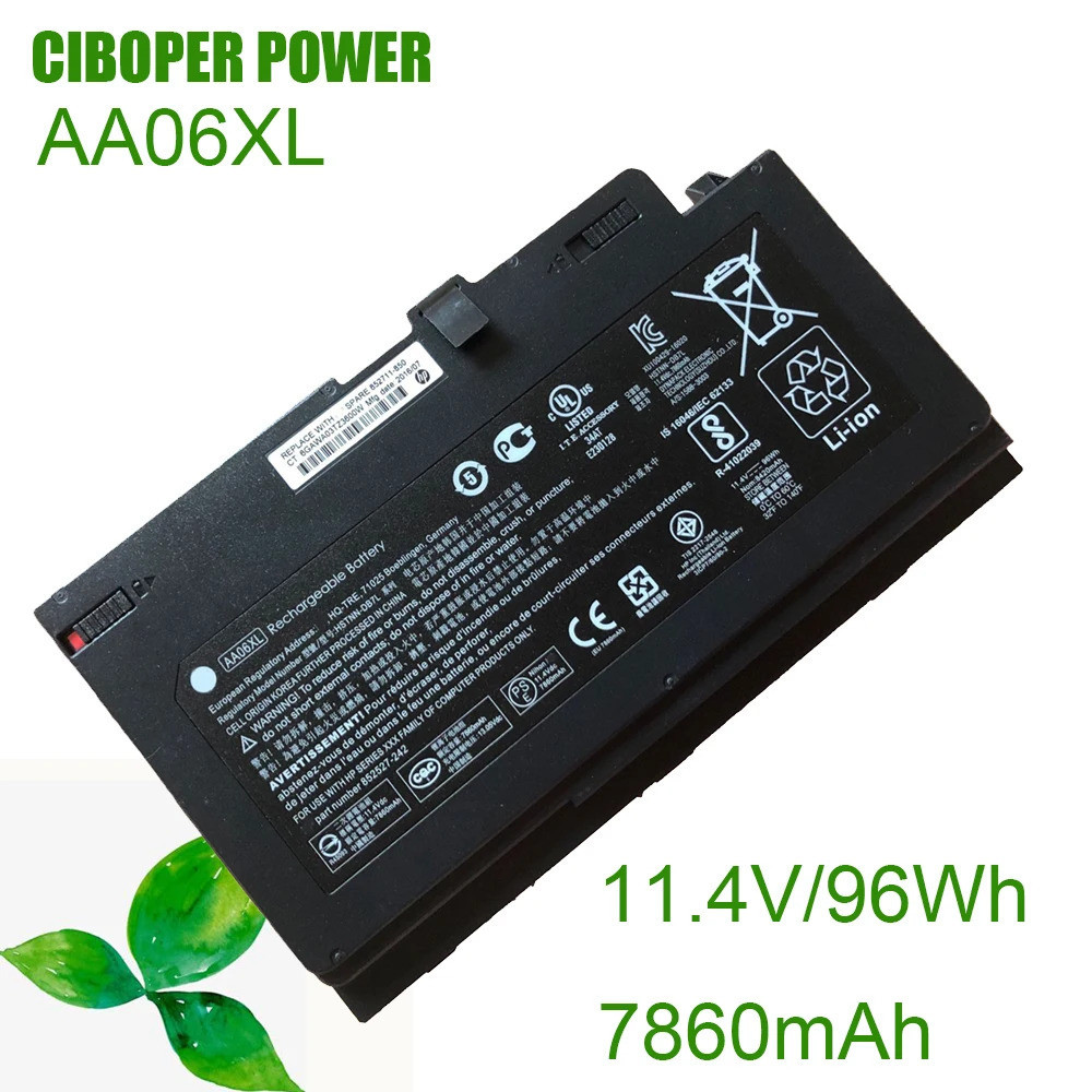CP แบตเตอรี่แล็ปท็อป AA06XL 8420 MAh/96Wh สำหรับ ZBook 17 Series G4 G4-1JA88AW G4-1RQ78EA AA06096XL 