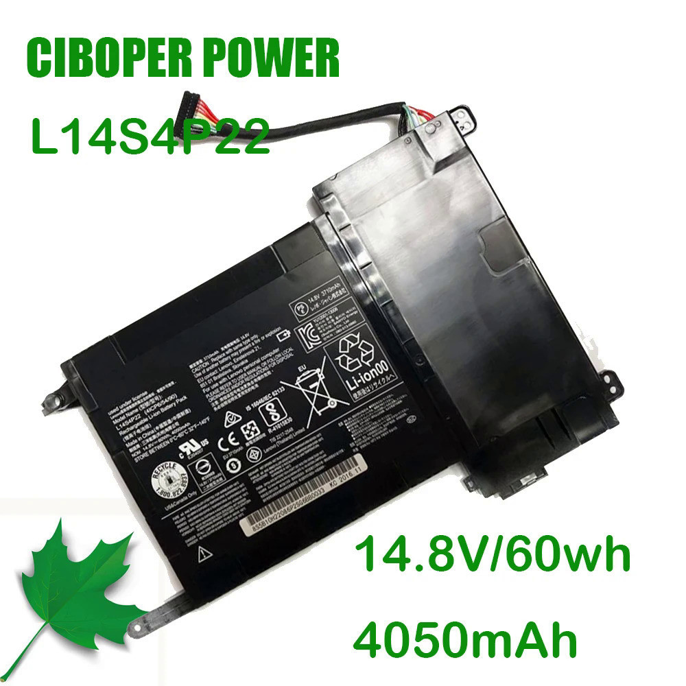 CP ใหม่ของแท้แบตเตอรี่แล็ปท็อป L14S4P22 14.8V 60wh 4050MAh สำหรับ Y700 Y700-17iSK Y700-15ISK L14M4P2