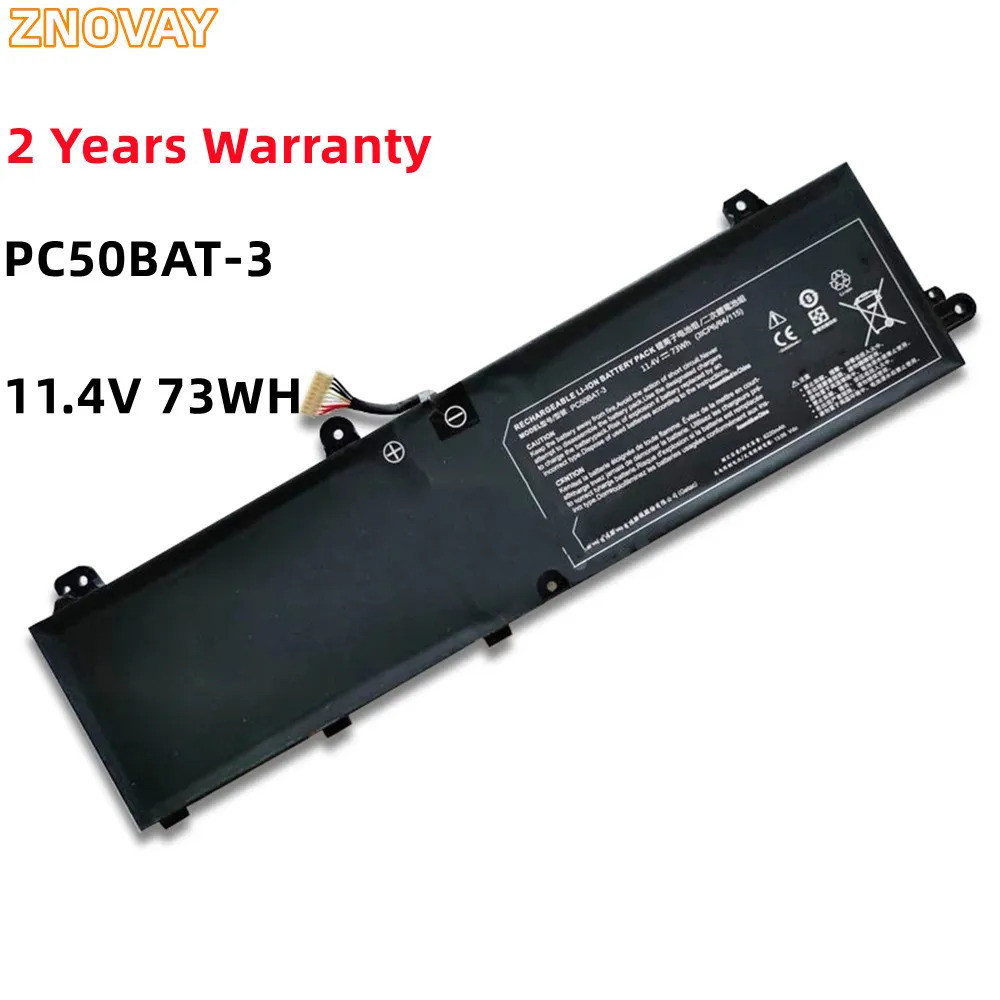 ZNOVAY แบตเตอรี่ใหม่ PC50BAT-3 11.4V 73Wh 6220MAh สำหรับ Key 15 Comet Lake PC50DN2 911 P1 Series Not