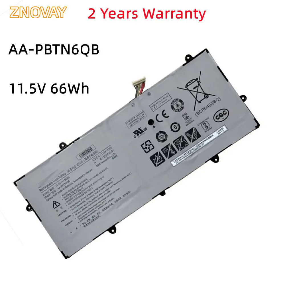 ZNOVAY แบตเตอรี่ AA-PBTN6QB 11.1V/11.5V 66Wh สำหรับ SAMSUNG NT900X5N-L58L L58R L58SS NT900X5N-L59SS