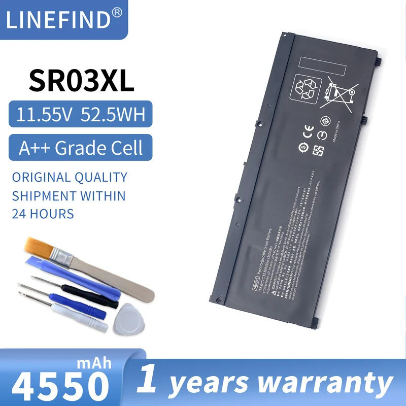 แบตเตอรี่ SR03XL แบตเตอรี่สำหรับ HP Omen 15-CE0XX 15-DC0XX Series 15-CE015DX 15-DC0003LA Pavilion 15