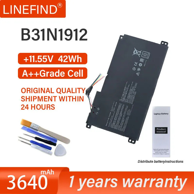 C31N1912แบตเตอรี่แล็ปท็อปสำหรับ ASUS VivoBook 14-E410MA L410MA E410KA E410MA-EK026TS B31N1912 F414MA