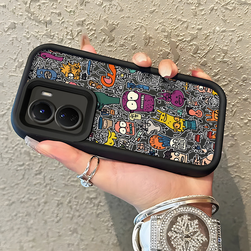 เคสสำหรับ VIVO Y16 4G VIVO Y35 5G VIVO Y56 5G เคสครอบรูปแบบการ์ตูนป้องกัน