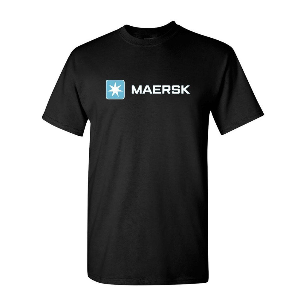 【High quality】Mens Maersk Transport Logistics And Energy Logo T Shirt