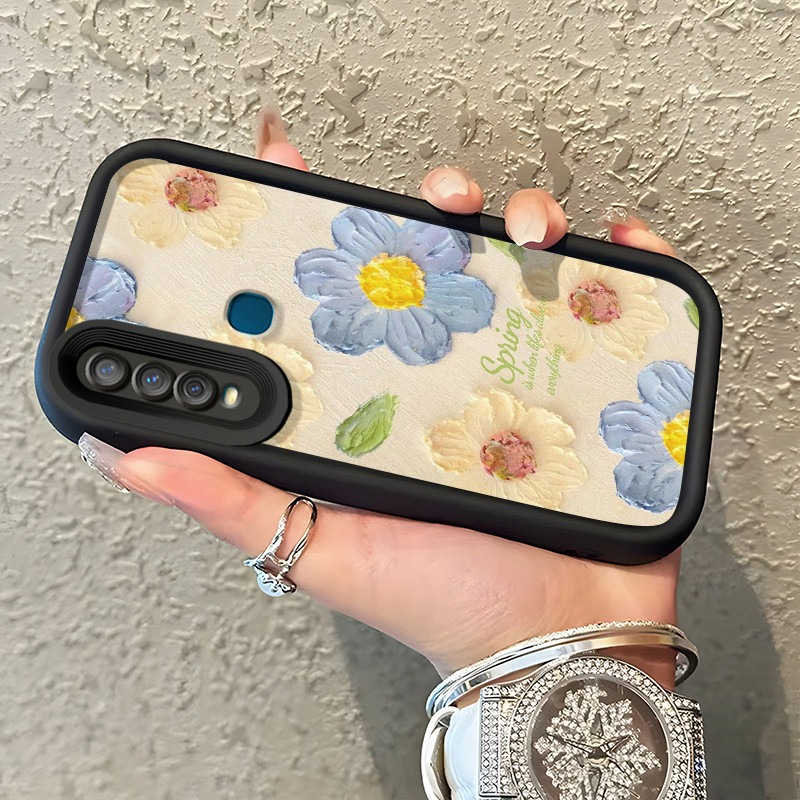 เคสสำหรับ VIVO Y17 Y15 Y12 Y12i Y3 Y3s 2020 เคสดอกไม้อ่อนโยนรูปแบบครอบ